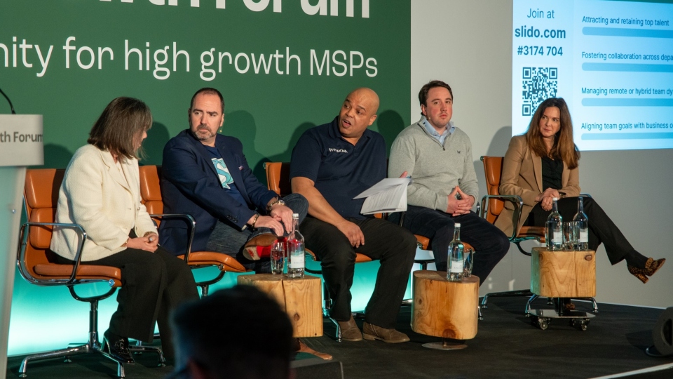 Pictured (L-R): Julie Bishop, Co-Founder and CEO of IT Naturally, Greg Jones, Senior VP of MSP Development EMEA,Sam Callaghan, VP, EMEA Sales, Connectwise, Jane Ashworth, Director of Strategic Channel Partnerships at Lenovo 