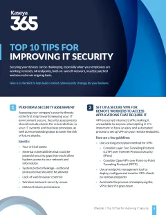 Top 10 Tips for Improving IT Security